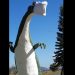 Dino, de Tijucas, se alia à campanha de conscientização pelo uso de máscaras