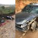Casal fica gravemente ferido ao colidir com a motocicleta em veículo, em Tijucas