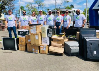 Projeto Recicla CDL arrecada 850 quilos de lixo eletrônico, em São João Batista
