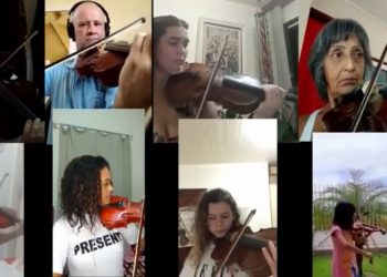 Orquestra de Canelinha participa de encontro internacional online