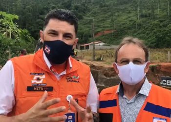Secretário estadual de Defesa Civil visita São João Batista para avaliar estrados causados pelas chuvas