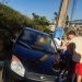 Homem fica ferido após veículo colidir em máquina, no Centro de São João Batista