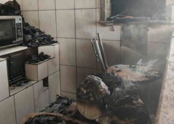 Mulher se fere em explosão de botijão de gás em Canelinha