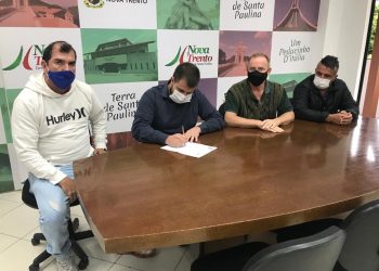 Nova Trento assina ordem de serviço para mais uma etapa do passeio público na rua Alferes