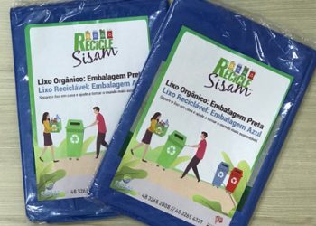 Sisam distribui sacos de lixo para correta separação