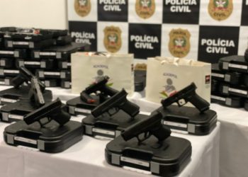 Polícia Civil recebe 3,7 mil pistolas em aquisição de novo armamento