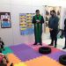 Prefeito e padre visitam novo local que abriga estudantes do CMEI Padre Rossi