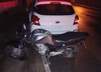 Casal de motociclistas se fere em acidente na SC-108, interior de São João Batista