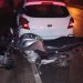 Casal de motociclistas se fere em acidente na SC-108, interior de São João Batista