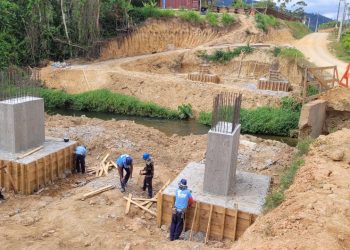 Nova ponte do Itereré segue em construção em Major Gercino