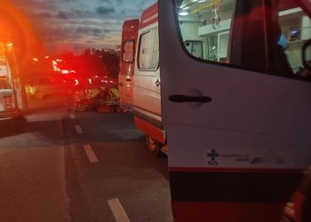 Motociclista fica ferido em acidente na Rodovia SC-410