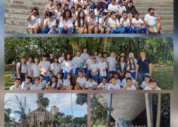 Estudantes da Escola Alice observam pontos de São João Batista