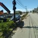 Veículo é abandonado após colisão com poste em Tijucas