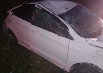 Jovem capota veículo na Rodovia SC-108, em Nova Trento