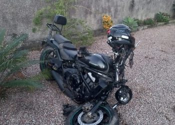 Motociclista fica em estado grave em acidente na SC-410