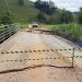 Defesa Civil de Nova Trento interdita ponte José Tridapalli no bairro Ponta Fina Sul
