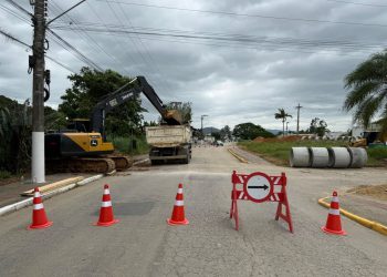 São João Batista inicia implantação de nova tubulação na rua Joel Luiz Fagundes Júnior, no bairro Tajuba II
