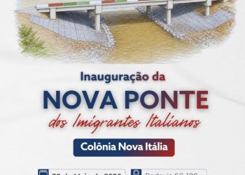 Nova ponte da Colônia Nova Itália, em São João Batista, será inaugurada no dia 30 de maio